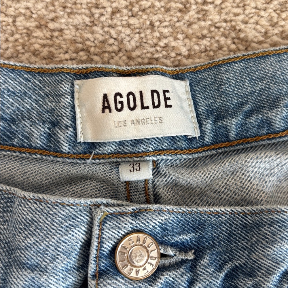 Agolde Riley High Rise Straight Crop Jeans - Picture 2 of 5